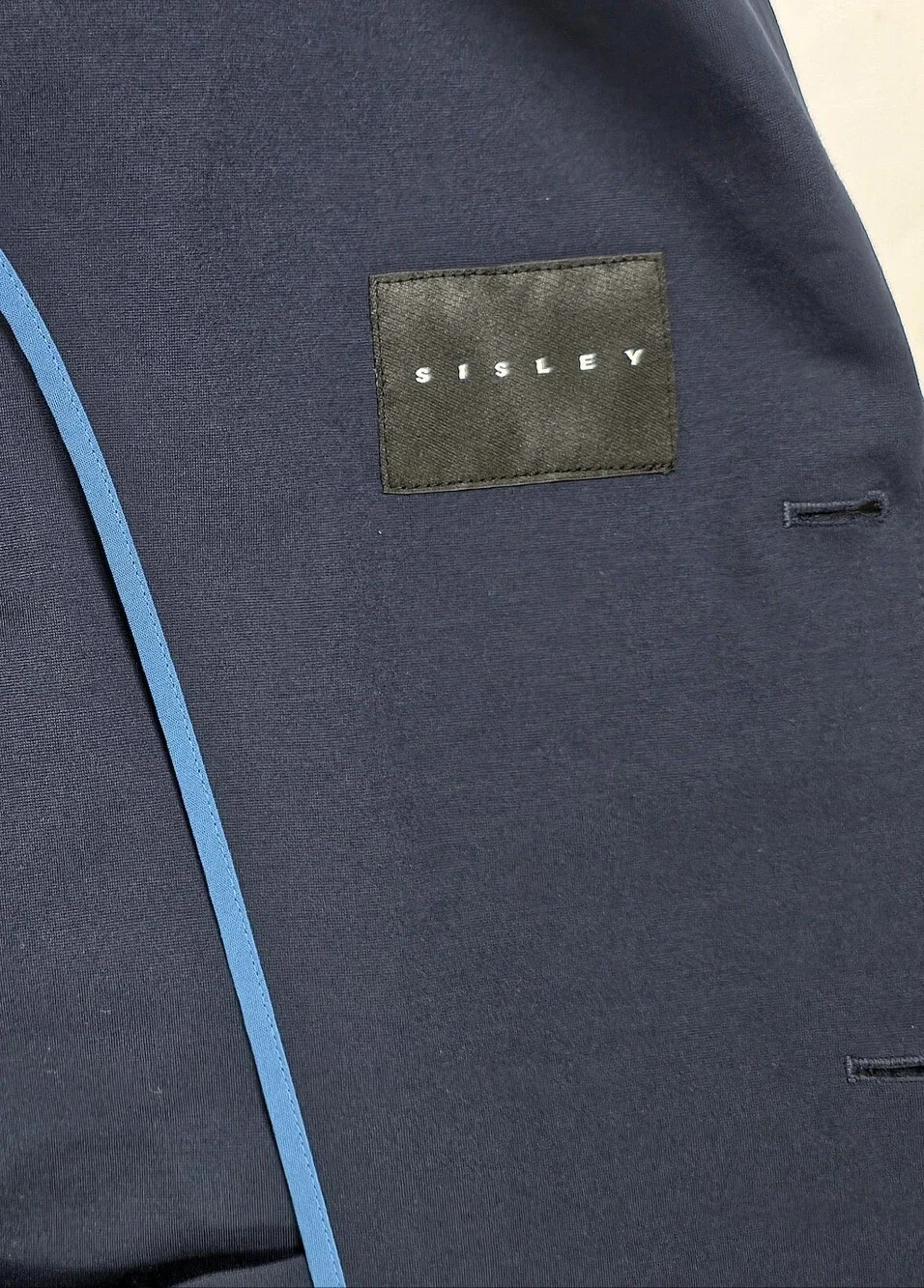Sisley In Motion Men's Jersey Blazer IT 52/US 42 Navy Stretch Knit Slim Comfort